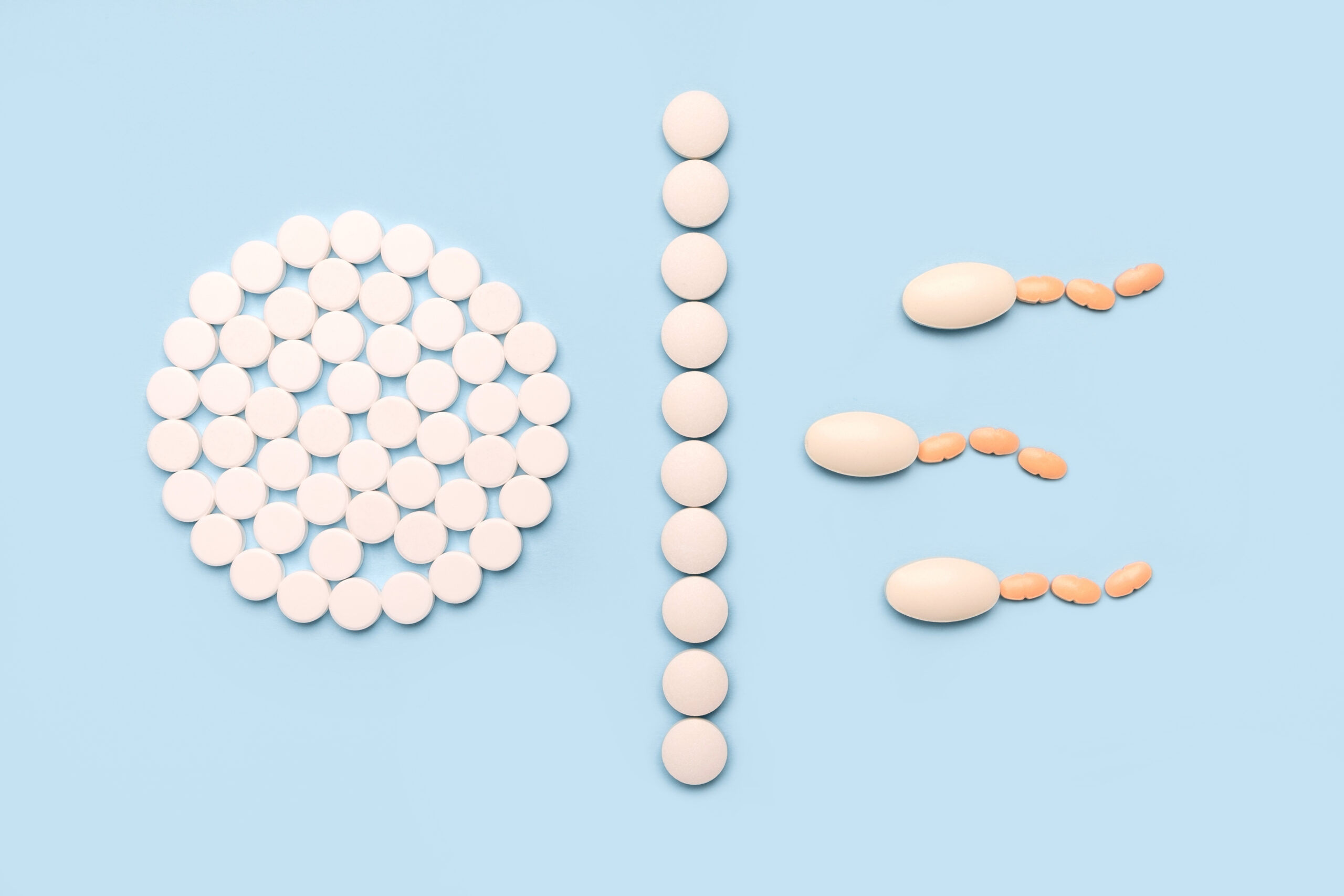 Visualisierung der oralen Kontrazeption mittels Pille.